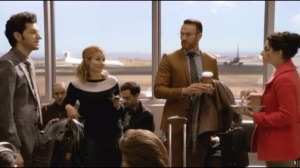 Brinkmanship- Pod and Sarah at airport, discussing art