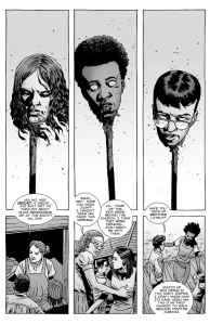 The Walking Dead #144- Olivia, Josh, and Carson's heads