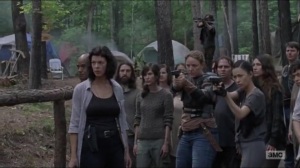 Warning Signs- Saviors and others about to fight- AMC, The Walking Dead