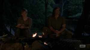 Stradivarius- Henry and Daryl by the fire- The Walking Dead, AMC