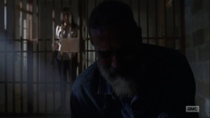 What Comes After- Maggie puts Negan back in his cell- The Walking Dead, AMC