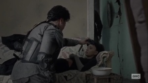Look at the Flowers- Rosita tells Eugene to tell everyone about the radio- AMC, The Walking Dead