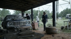 Trust- Lance inspects a truck at Hilltop- AMC, The Walking Dead