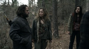 Faith- Luke and Jules tell the others about what happened at Oceanside- AMC, The Walking Dead