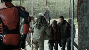 Rest in Peace- Aaron and Lydia arrive back at Commonwealth- AMC, The Walking Dead